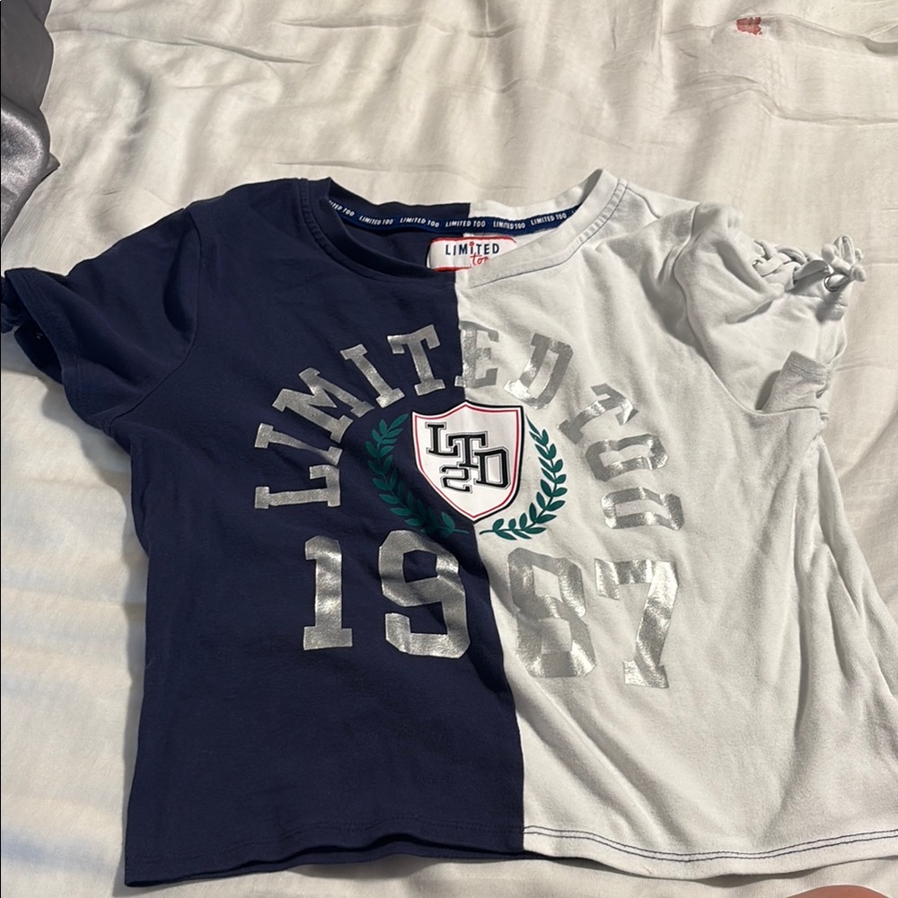 Limited Too Kids' Navy and Gray Split Tee